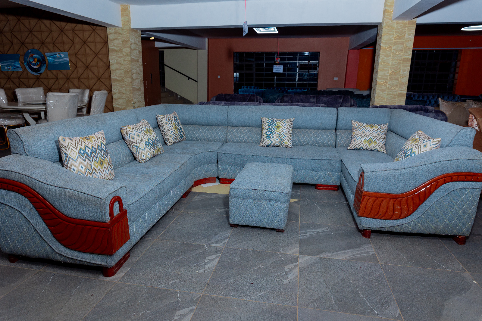 Luxurious L-Shaped 7-Seater Sofa Set