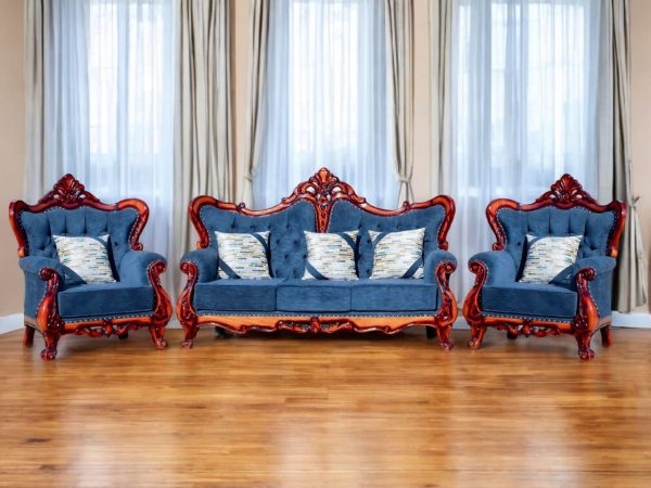 Antique sofa 7 seater with  Mahogany Finish - Image 3